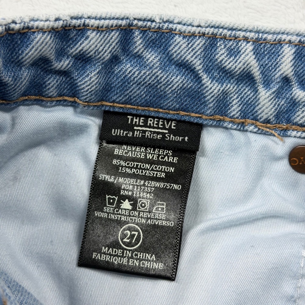 [BLANKNYC] The Reeve Ultra Hi-Rise Denim Shorts Womens 27‎ Light Wash Excellent - Picture 2 of 10